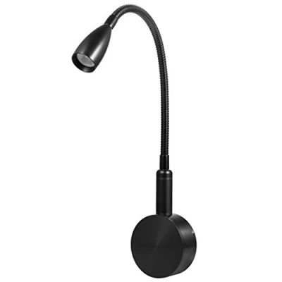 Image of Meanyee Flexible Gooseneck Wall Reading Lamp 3W Bedside Lights with Touch Switch/Dimmable for in Bed(No Indicator)
