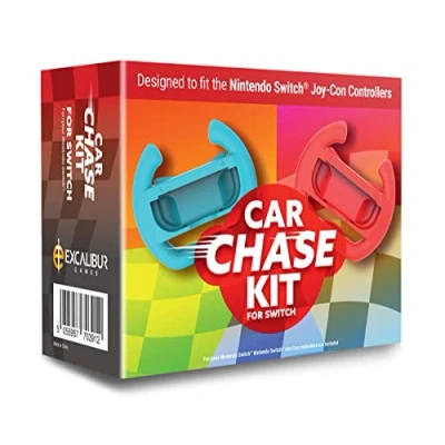 Image of Car Chase Kit for Switch 2 x Steering Wheels Joy Con Controllers