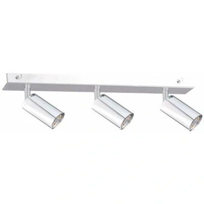 Image of Eye Ceiling Spotlight Bar Silver, 50cm, 3x GU10