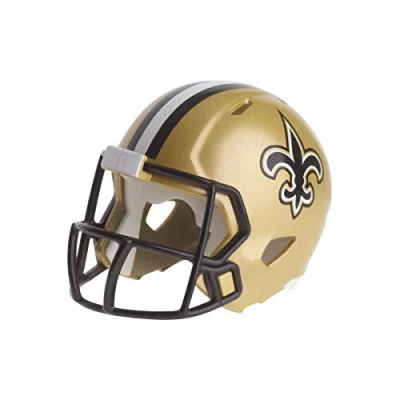 Image of Riddell NFL New Orleans Saints Helmet Pocket ProHelmet Pro Speed Style, Team Colors, One Size, 8045087