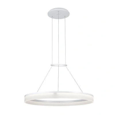 Image of Integrated LED 1 Light Medium Ceiling Pendant White