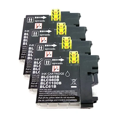 Image of 4 Black PefectPrint Compatible Ink Cartridge for Brother Printer MFC J220 J265W J410 J415W J615W DCP J125 J315W J515W