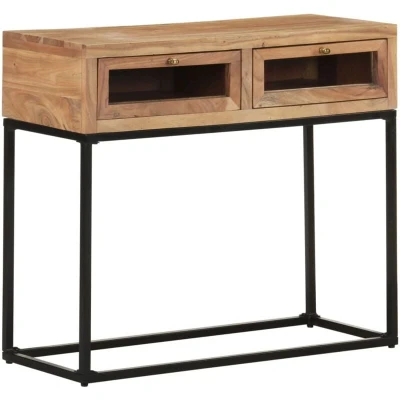 Image of vidaXL Console Table 90x35x76 cm Solid Acacia Wood