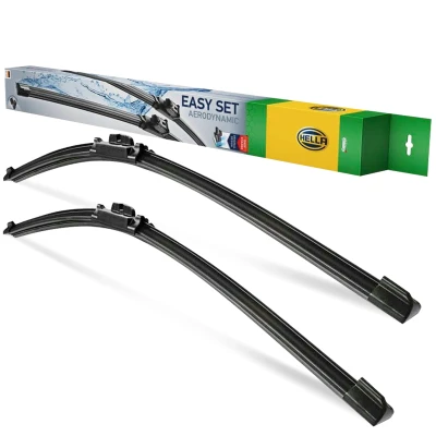 Image of 81B998002 wiper blade HELLA Easy Set OE 9XW 358 164 071 475, 600mm Front Flat for left hand drive vehicles BMW: 3 Saloon, Touring