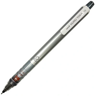 Image of Uni Mechanical Pencil, Kuru Toga Standard Model 0.5mm, Silver (M54501P.26)