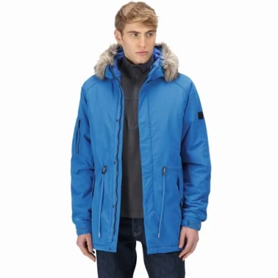 Image of Regatta Mens Salinger III Waterproof Parka Jacket Snorkel Blue XXL