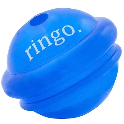Image of Planet Dog Orbee Tuff Ringo Saturn Ball Blue Treat Dispensing Toy