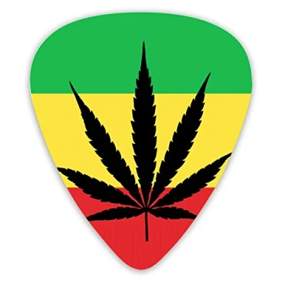 Image of Guitar Picks Weed Stoner Flag Pattern Premium Sampler Unique Gift (12 Count)