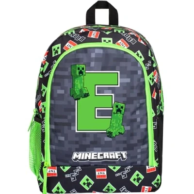 Image of Minecraft Personalised School Backpack for Kids Large A4 2 Compartments Rucksack Travel Bag with Mesh Pockets and Adjustable Padded Shoulder Straps