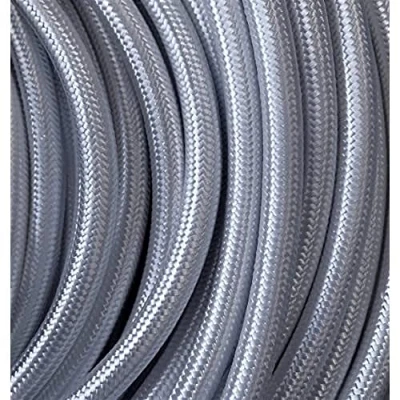 Image of Kopp x 0,75 mm², 2 Meter Textile 3 core H03 VV F 0.75 Length m, Fabric Cable for lamp, 250 V, Silver, 151502123