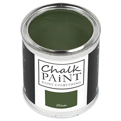 Image of Chalk Paint Everything® Oliva (Olive Green) 750 ml Water Based for Shabby Chic Furniture, Décor, and Upcycling Projects Non Toxic, Easy to Apply