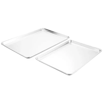 Image of Nordic Ware Natural Aluminum Commercial Baker&#039;s Half Sheet and Big