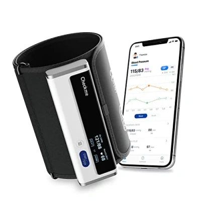 Image of CheckMe Armfit Bluetooth Blood Pressure Machine for Home Use,Automatic Upper Arm Monitor(22 24cm),BP with Unlimited Storage App iOS/Android,Multi User Management