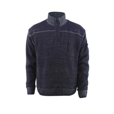 Image of Mascot 50354 835 180 Naxos Frontline Lightweight Lining Knitted Jumper with Half Zip, Size XL, Blue Grey