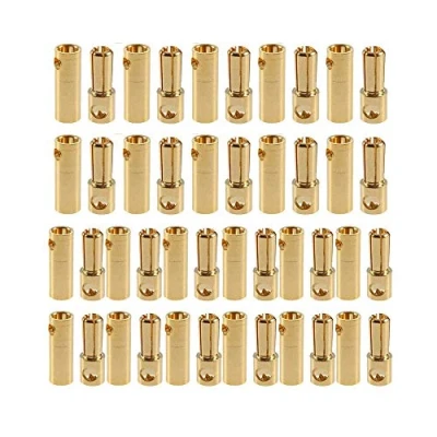 Image of FLY RC 20 Pairs Gold Plated 5.5mm Banana Plug Bullet Male Female Connector Adapter for ESC Motor Brushled/Brushless Lipo