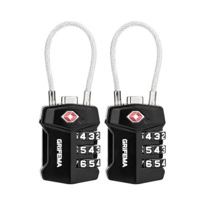 Image of GRIFEMA GA1006 2 Suitcase Locks, Black, One Size, Set of Pieces