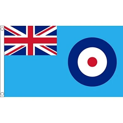 Image of 3ft x 2ft (90 60 cm) RAF Blue Ensign Royal Air Force 100% Polyester Material Flag Banner Ideal For Pub Club School Festival Business Party Decoration