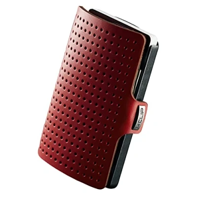 Image of I CLIP Original Mini Wallet with Moneyclip Slim Leather Premium Cardholder AdvantageR Red