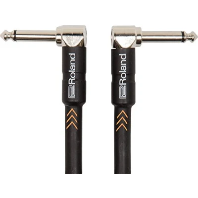 Image of Roland Black Series Instrument Cables, Ric B3Aa, Black, Length: 3 Ft./1 M