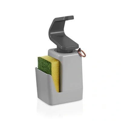 Image of Metaltex Soap Dispenser, ABS Plastic, Grey, 11 x 8 22 cm