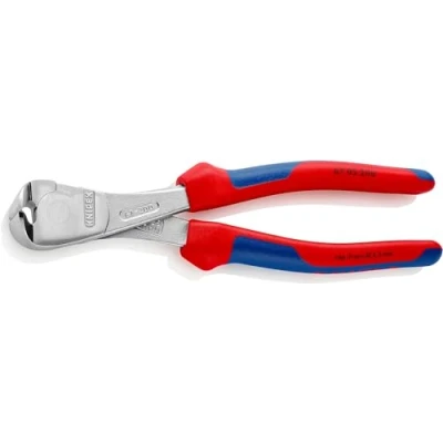 Image of Knipex High Leverage End Cutting Nipper chrome plated, with multi component grips 200 mm 67 05