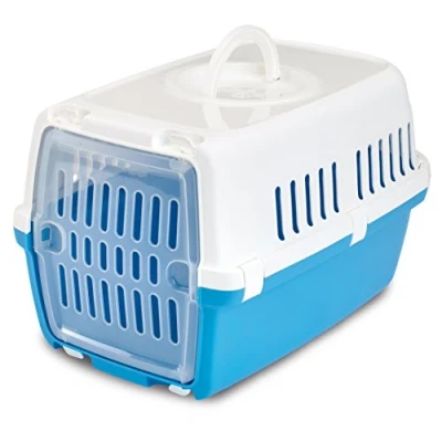 Image of Savic Zephos 1 Plast Pet Carrier Wh/Blu 48x31.5x30