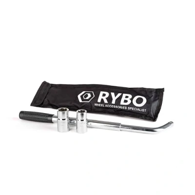 Image of RYBO Travel Emergency Breakdown Multifitment (17mm, 19mm, 21mm &amp; 23mm) Extending Telescopic Wheel Brace Wrench Including Long Lasting Protective Case (Bag)