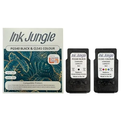 Image of Ink Jungle PG540 Black &amp; CL541 Colour Refilled Cartridge For Canon PIXMA MG3250 Inkjet Printers