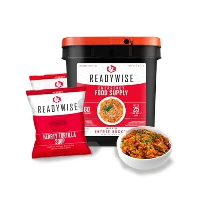 Image of ReadyWise, 60 Servings, Lunch &amp; Dinner, 13 Different Recipies, Grab Go, Freeze Dried, 25 Years Shelf Life, Emergency Food, 7 Days Food For 1 Person