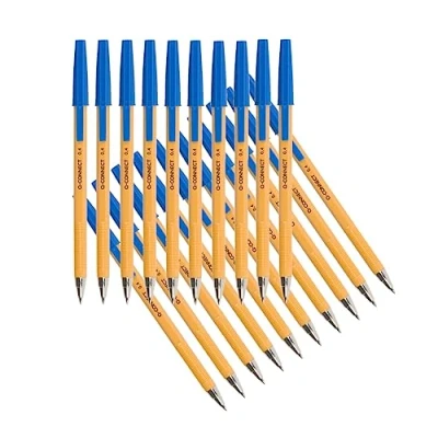Image of Q Connect Fine Ballpoint Pen Blue (Pack of 20)