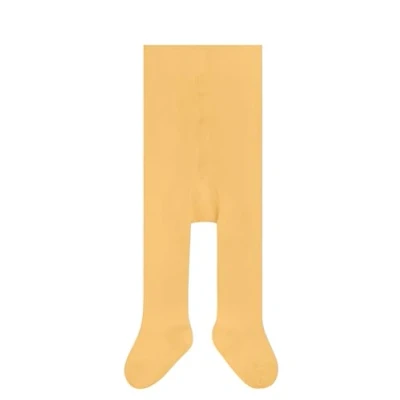 Image of FALKE Unisex Baby Family B Ti Sustainable Cotton Plain 1 Pair Tights, Yellow Banana 1410, 6 12 months