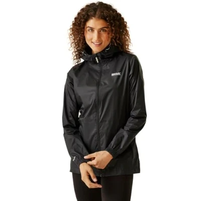 Image of Regatta Womens Pack It Jacket with Hood, Waterproof &amp; Lightweight Packable Shell Rain Mac Perfect for Outdoors, Camping, Running Hiking