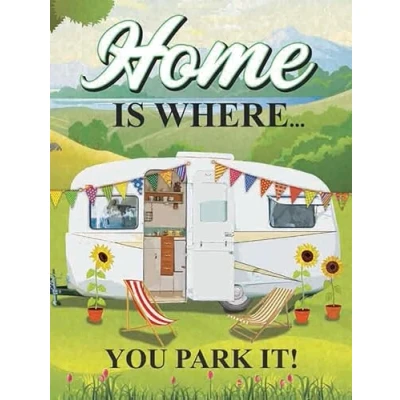 Image of Caravan Home is where you park it Fridge Magnet