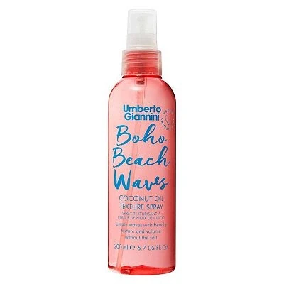 Image of Umberto Giannini Beach Waves Boho Texture Spray 200ml No Salt Coconut Oil Wave Colour Protecting UV Filters
