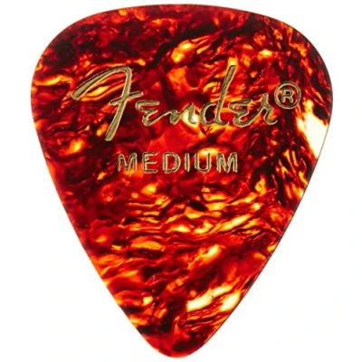 Image of Fender Classic Celluloid Guitar Picks 351 Shape, Tortoise Shell, Medium, 144 Pack