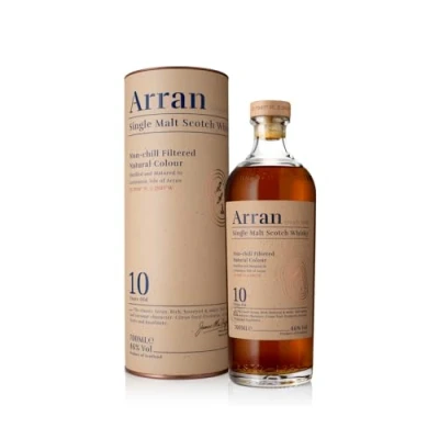 Image of Arran 10 Year Old Single Malt Whisky 70cl, 46% ABV, Premium Scotch, Isle Of
