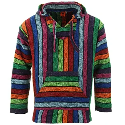 Image of LOUDelephant Recycled Mexican Baja Jerga Hoody Rainbow (4X Large)