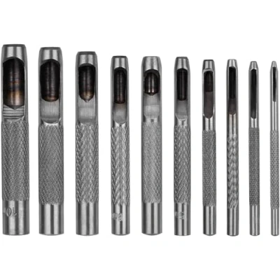 Image of Jazooli 10pcs Hollow Punch Set Cutting Hole Tool Maker Leather Belt Canvas 1mm 10mm