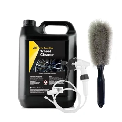 Image of AA Wheel Cleaning Kit, Non Acidic Cleaner 1 x 5 L, Long Hose Trigger and Brush (Black)