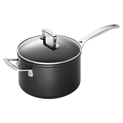 Image of Le Creuset Toughened Non Stick 20cm Saucepan with Glass Lid