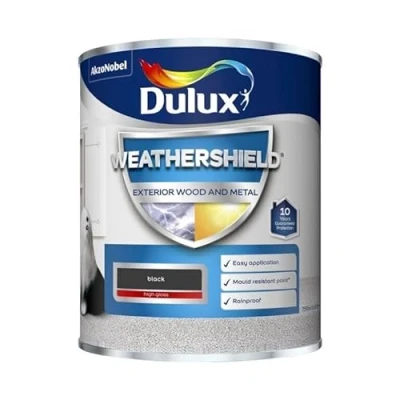 Image of STX_445480 Dulux Weathershield Exterior Gloss 750ml Black (5090984)