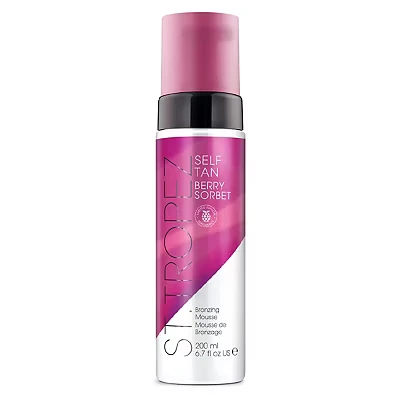 Image of St.Tropez Self Tan Berry Sorbet Mousse, Scented Fake Tan, Long Lasting Sunkissed Glow with Vitamin E, Vegan, Natural &amp; Cruelty Free, 200 ml
