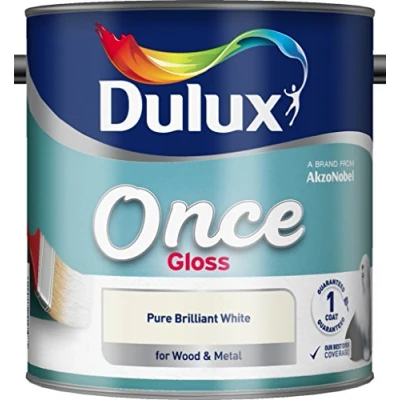 Image of Dulux Once Gloss 2.5L Pure Brilliant White (546958)