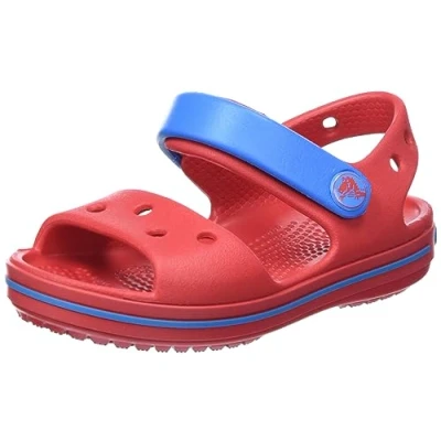 Image of Crocs Unisex Kids Crocband Sandals, Varsity Red, 5 UK Child