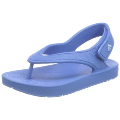 Image of Fitflop Boy&#039;s Unisex iQUSHION Kids Toddler Ergonomic B/Strap FLIP Flops, Rocket Blue, 8 UK Child