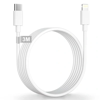 Image of USB C to Lightning Cable 3M [MFi Certified], Extra Long iPhone Charger Type Fast Charging Wire Lead Cord For 14/13/12/11/X/XS/XR/8/7/iPad/AirPods