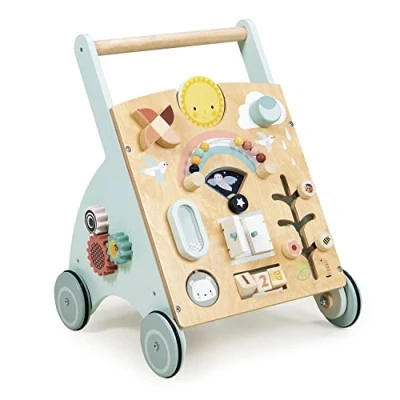 Image of Tender Leaf Toys Sunshine Baby Activity Walker Toddler Weather Play Board And Shape Sorter On Wheels