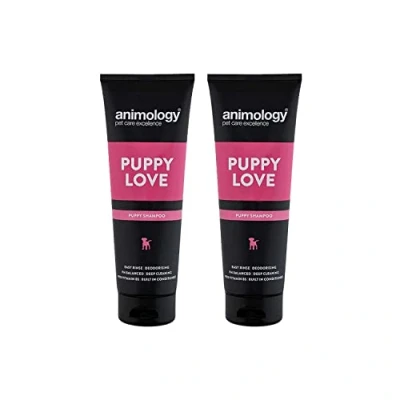 Image of Animology Puppy Love Shampoo for Healthy Well Developed Coat Easy Rinse Formula Balanced pH and Deep Cleaning Effect Sensitive Skin Built in Conditioner 250ml pack of 2