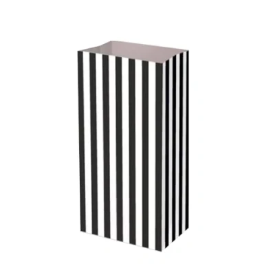 Image of Playwrite 12 x Large Candy Stripe Party Bags Treat Red Black Blue Or Pink25x13x8cm (Black)