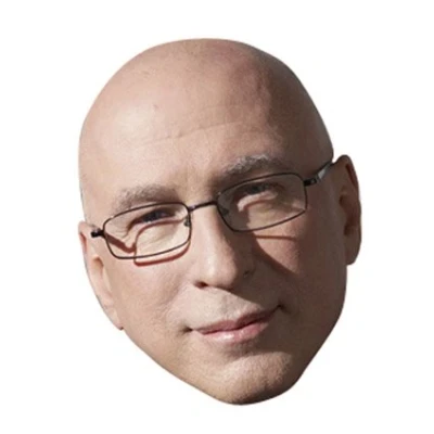 Image of FoxyPrinting Ken Bruce Celebrity Cardboard Party Face Mask Fancy Dress